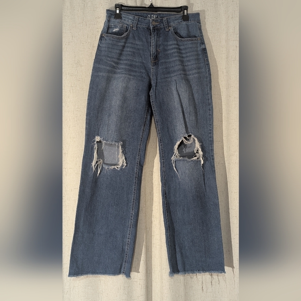 Rewash #bemore Distressed Blue Women's Jeans